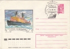 SIBIR NUCLEAR ICEBREAKER, COVER STATIONERY, ENTIER POSTAL, 1978, RUSSIA - Polareshiffe & Eisbrecher