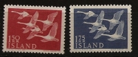 Islande Island 1956 N° 270 / 1 ** Pays Du Nord, Vol De Cygnes Chanteurs, Oiseau Migrateur, Migration, Canard - Unused Stamps