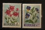 Islande Island 1958 N° 281 / 2 ** Fleurs, Flore, Epilobe, Pensée Sauvage, Violettes, Pétale, Parfumerie, Confiserie - Unused Stamps