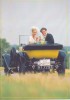 Postogram 111-G :1997: ## Just Married ## : WEDDING,MARIAGE, BRIDE & GROOM,CHAMPAGNE,AUTO,CAR,OLDTIMER,VETERAN CAR, - Postogram