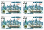 ANGUILLA 1985 Ship Amerigo Vespucci Liberty 60c. IMPERF. 4-BLOCK Bicentennial Italy-related   [non Dentelé] - Anguilla (1968-...)