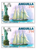 ANGUILLA 1985 Ship Sir Winston Churchill Liberty 75c. IMPERF. PAIR Bicentennial Great Britain-related   [non Dentelé] - Anguilla (1968-...)