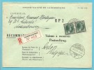 224 Op Brief "Admin. Postes /Telegraphes" Aangetekend VALEURS A RECOUVRER / POSTAUFTRAG Stempel LUXEMBOURG - Covers & Documents