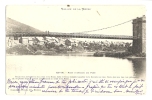 Cp, 08, Revin, Pont Suspendu Du Port, Voyagée - Revin