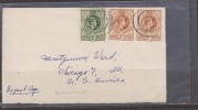 O) 1950 SWAZILAND, POSTAGE 1 1/2D. REVENUE, POSTAGE 2D. REVENUE, XF TO USA - UNITED STATES - Swaziland (1968-...)