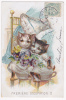 Carte Illustrée - Chats Humanisés "Première Occupations" Le Pot De Chambre - Circulé 1906 - Dressed Animals