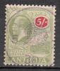 Antigua   Scott No.  63   Used    Year  1921    Very Nice 70% Circular  Violet Cancel - 1858-1960 Kolonie Van De Kroon