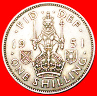 * SCOTTISH CREST (1949-1951): GREAT BRITAIN  1 SHILLING 1951! GEORGE VI (1937-1952) LOW START NO RESERVE! - I. 1 Shilling