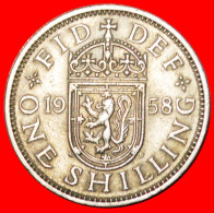 * SCOTTISH CREST (1954-1970): GREAT BRITAIN  1 SHILLING 1958! ELIZABETH II (1953-2022) LOW START NO RESERVE! - I. 1 Shilling