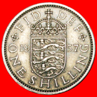 * ENGLISH CREST (1954-1970): GREAT BRITAIN  1 SHILLING 1957! ELIZABETH II (1953-2022)  LOW START NO RESERVE! - I. 1 Shilling