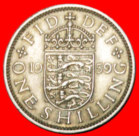 ★ENGLISH CREST: UNITED KINGDOM★ 1 SHILLING 1959! LOW START★ NO RESERVE! - I. 1 Shilling