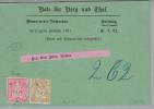 Heimat AG Muri 1881-10-29 NN Mit Zu#46+37 Faserpapier, WP - Briefe U. Dokumente