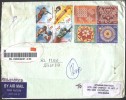 Mailed Cover (letter) With Stamps Olympics Games Beijing 2008 From India To Bulgaria - Lettres & Documents