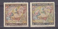 Cuba 1957 Christmas 2v ** Mnh (25539) - Ungebraucht