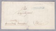 Heimat AG MERENSCHWAND 1857-06-28 Blau Kursiv-Lang-Stempel Auf Amtlich Brief Nach Muri - ...-1845 Prephilately