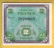 BILLET FRANCAIS - BILLET DU TRESOR - 2 Francs (verso Drapeau) - - 1944 Bandiera/Francia