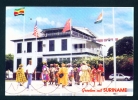 SURINAM  -  Paramaribo  Flag Square  Used Postcard As Scans - Suriname