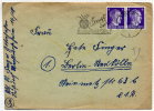 DANZIG 1944 Hitler 6 Pfg.  X 2 On Envelope With Scarce Slogan Postmark "Kampf Dem Kartoffelkäfer" - Covers & Documents