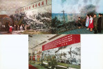 NORTH KOREEA COMMUNIST PROPAGANDA 3 POSTCARDS - Korea (Noord)