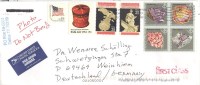 USA Dallas TGST 2015 Luftpostbrief Nach BRD Minerale Denkmäler Volkskunst Fahne Brief Nach Deutschland - Cartas & Documentos