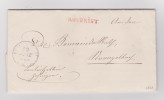 Heimat AG ROTHRIST 1848-01-29 Rot Langstempel Auf Brief Nach Stangelbach - ...-1845 Prefilatelia