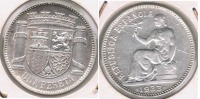 ESPAÑA II REPUBLICA PESETA 1933 PLATA SILVER U4 - 1 Peseta