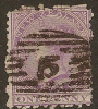 NZ 1874 1d Lilac P10x12.5 FSF SG 159 U #NT224 - Usados
