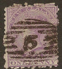 NZ 1874 1d Lilac P10x12.5 FSF SG 159 U #NT224 - Usati