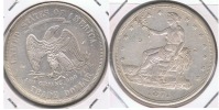 EE.UU USA TRADE DOLLAR 1874 PLATA SILVER U - 1873-1885: Trade Dollars (Dollaro Da Commercio)