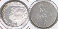 ESPAÑA JUAN CARLOS I 500 PESETAS PRUEBA 1987 PLATA SILVER U2 - Test- Und Nachprägungen