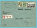 165+208+211 Op Brief Aangetekend VALEURS A RECOUVRER / POSTAUFTRAG Met Stempel LUXEMBOURG - Lettres & Documents