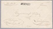 Heimat AG RECKINGEN 1858-06-12 Sw Kursiv-Lang-Stempel Auf Amtlich Brief - ...-1845 Prephilately