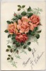 CARTE FANTAISIE   - " Sainte Catherine  "    -  Roses - Santa Caterina