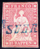 Heimat AG Suhr Ca. 1860 Lang-O Blau Auf Zu#24Ga Strubel - Used Stamps