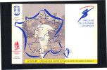 Alberville 1992 . Parcours De La Flamme Olympique Sur Carte Postale De La Poste . Neuve . - Olympic Games