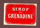 Ancienne Et Jolie étiquette, Papier Glacé, Sirop De Grenadine, Imp. Gougenheim, Lyon - Autres & Non Classés