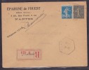 France Type Semeuse Sur Lettre - 1906-38 Säerin, Untergrund Glatt