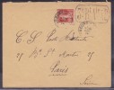 France Type Semeuse Sur Lettre - 1906-38 Säerin, Untergrund Glatt