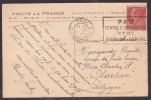 France Type Pasteur Sur Lettre - 1922-26 Pasteur