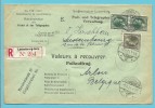 171+224 Op Brief Aangetekend VALEURS A RECOUVRER / POSTAUFTRAG Met Stempel LUXEMBOURG - Storia Postale