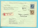 207+258 Op Brief "Admin. Postes /Telegraphes" Aangetekend VALEURS A RECOUVRER / POSTAUFTRAG - LUXEMBOURG - Storia Postale