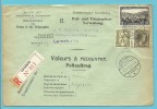 171+208+232 Op Brief "Admin. Postes /Telegraphes" Aangetekend VALEURS A RECOUVRER / POSTAUFTRAG - Stempel LAROCHETTE - Lettres & Documents