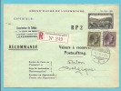 164+171+208 Op Brief "Admin. Postes /Telegraphes" Aangetekend VALEURS A RECOUVRER / POSTAUFTRAG - LUXEMBOURG - Storia Postale