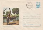 29802- FISHES, FISHING, COVER STATIONERY, 1979, ROMANIA - Vissen