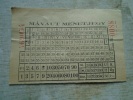 Hungary  -Railway MÁVAUT  MENETJEGY   1950-60  Train  Ticket  BA102.10 - Europe