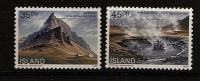 Islande Island 1989 N° 657 / 8 ** Paysage, Mont Skeggi, Arnarfjord, Terrain Géothermique, Namaskard, Montagne, Col, Mine - Neufs
