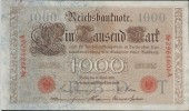 BANKNOTES GERMANY DEUTSCHLAND 1910 REICHSMARK 1000 MARKS - 1000 Mark