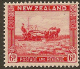 NZ 1935 6d Harvesting W7 SG 564 HM #NS156 - Unused Stamps