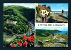 ENGLAND  -  Lynton And Lynmouth  Multi View  Used Postcard As Scans - Lynmouth & Lynton