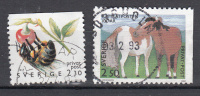 Zweden Privat Post Fauna Wesp En Paarden, Wasp And Horse - Ortsausgaben